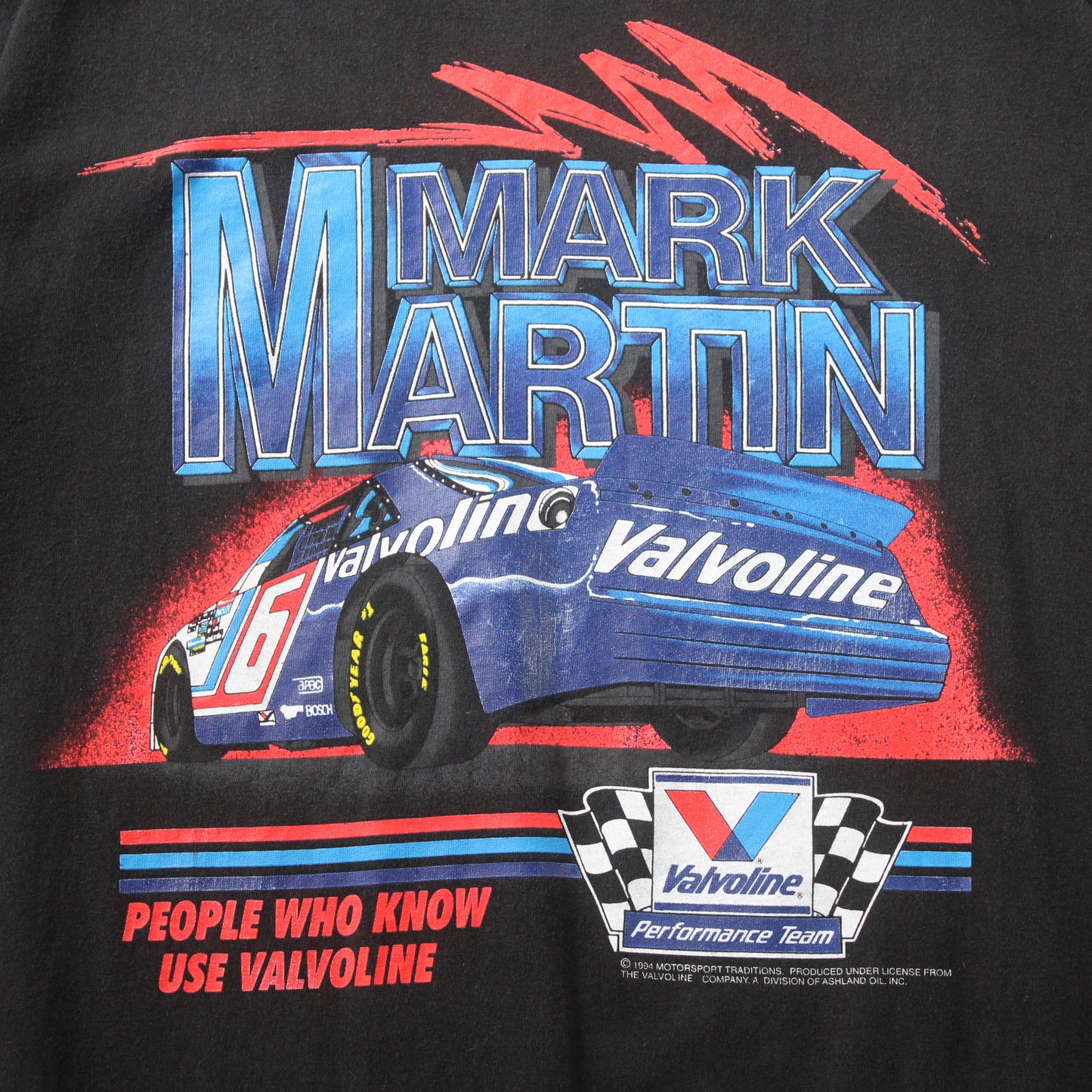 Vintage 1994 Mark Martin Valvoline NASCAR Tee - XL