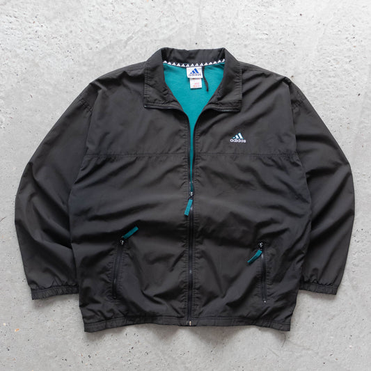 Adidas Embroidered Logo Windbreaker Jacket - 90s (L)