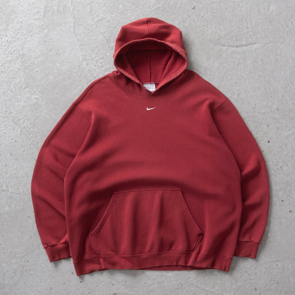 Vintage 90s Nike Centre Swoosh Hoodie - XXL