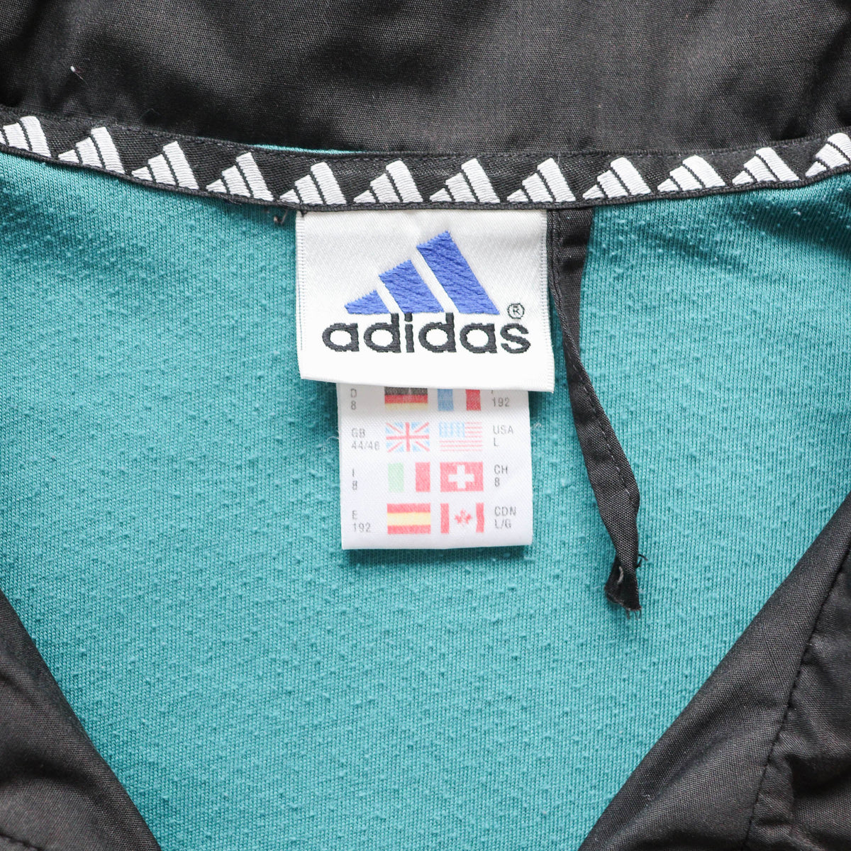 Adidas Embroidered Logo Windbreaker Jacket - 90s (L)