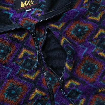 REI Outdoors Aztec Print 1/4 Zip Fleece Pullover - 90s (XL)