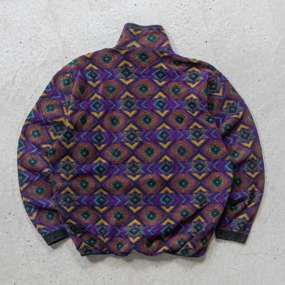 REI Outdoors Aztec Print 1/4 Zip Fleece Pullover - 90s (XL)
