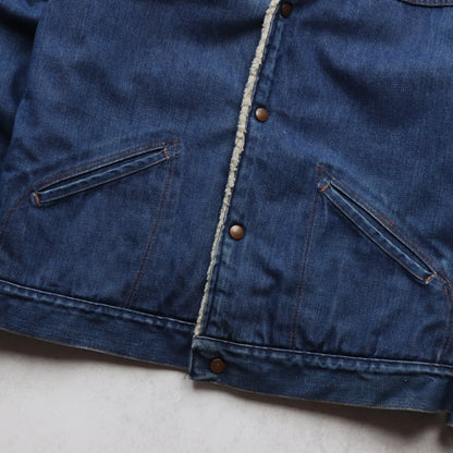 Vintage 70s Wrangler Denim Sherpa Wrange Coat - M