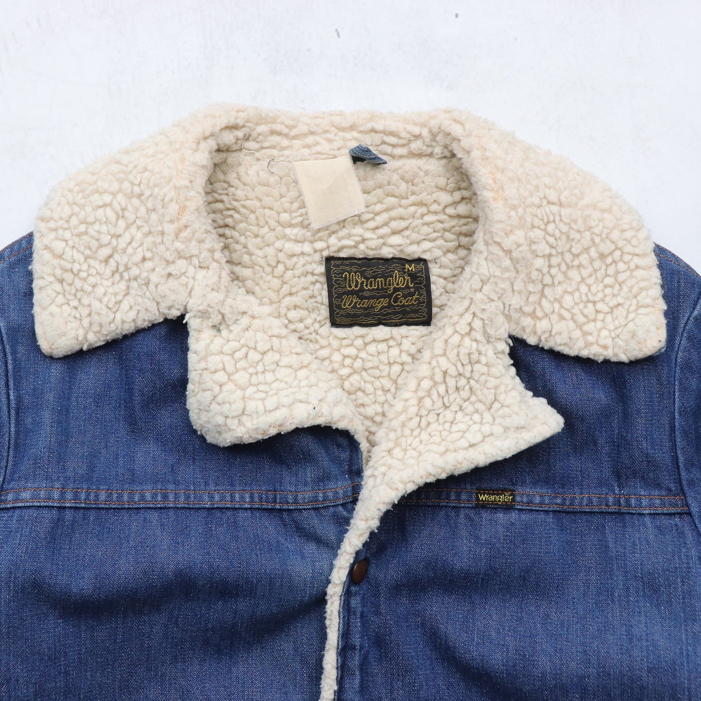 Vintage 70s Wrangler Denim Sherpa Wrange Coat - M
