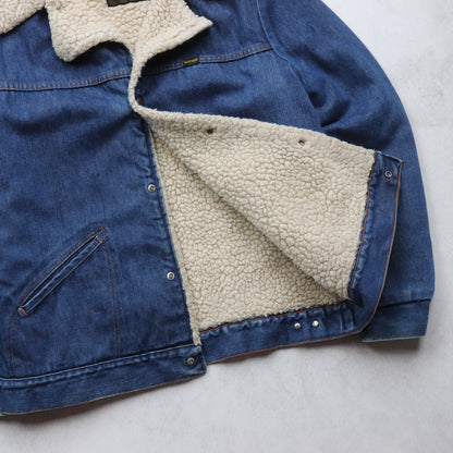 Vintage 70s Wrangler Denim Sherpa Wrange Coat - M