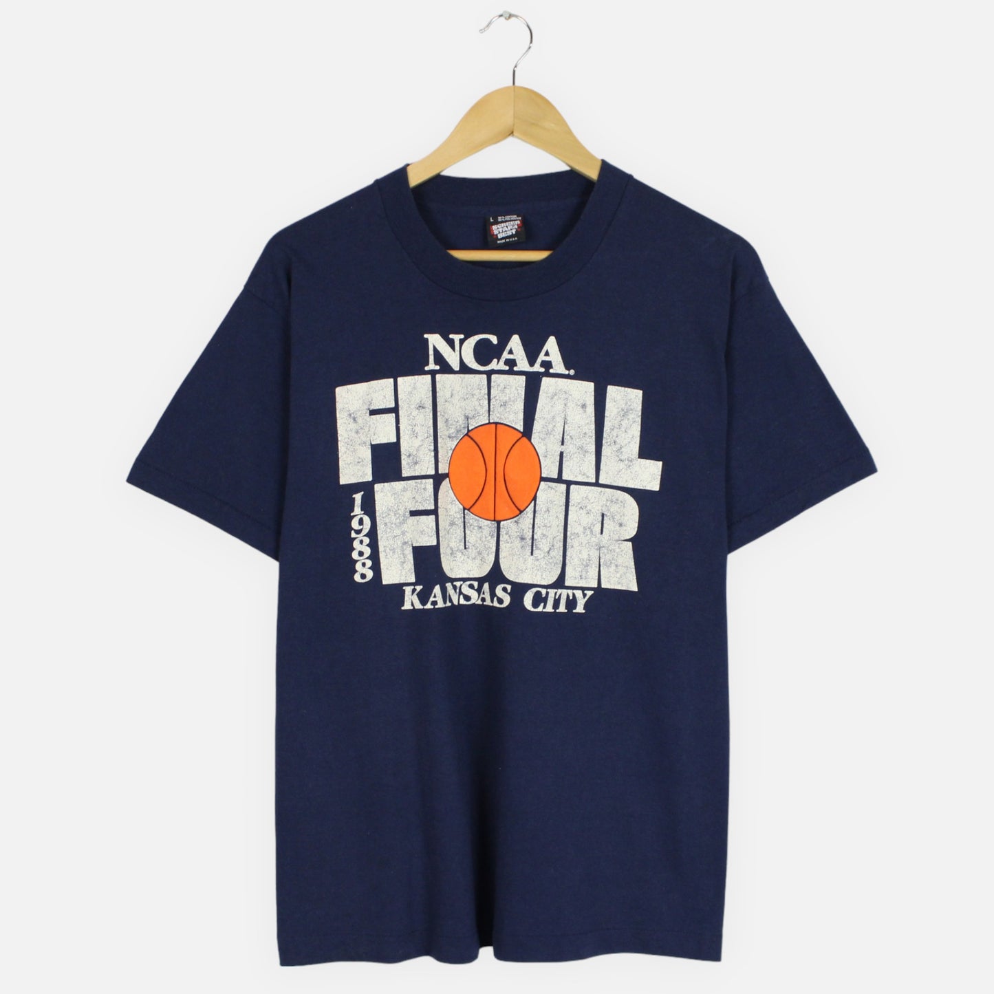 Vintage 1988 NCAA Final Four Basketball Tee - L