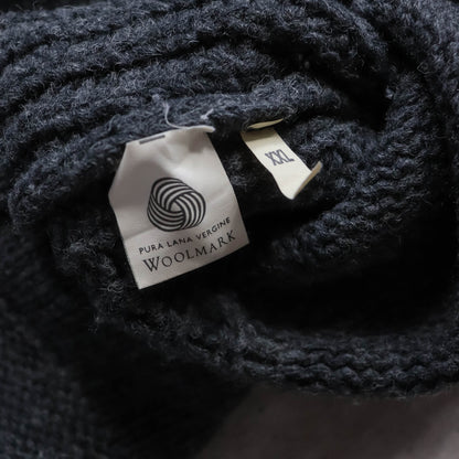 Napapijri 1/4 Zip Heavy Knit Wool Sweater - 2000s (XXL)