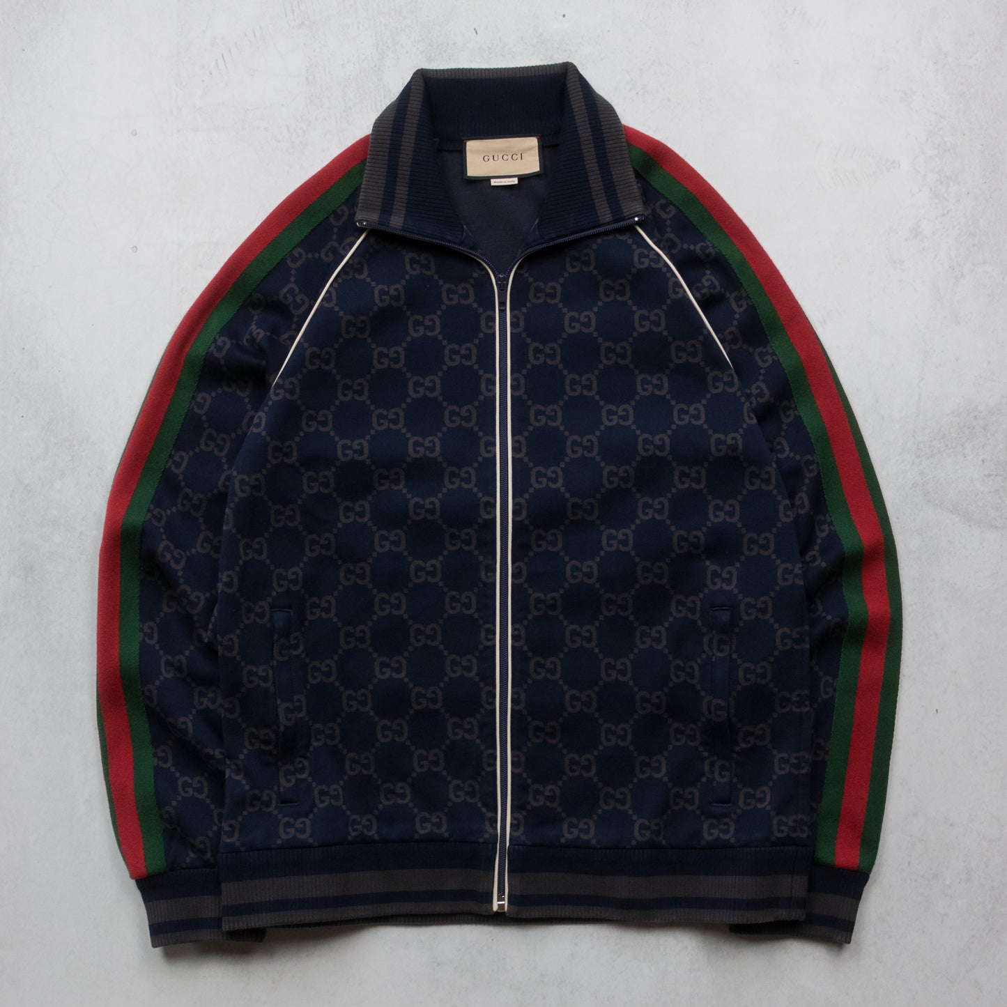 Gucci GG Monogram Cotton Jersey Track Jacket - L