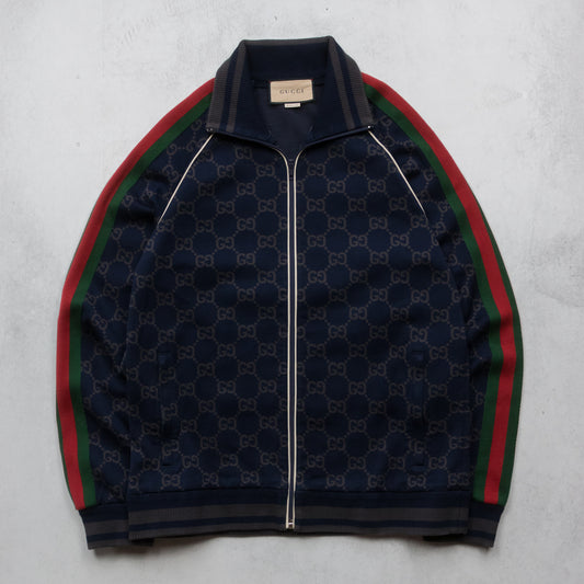 Gucci GG Monogram Cotton Jersey Track Jacket - L