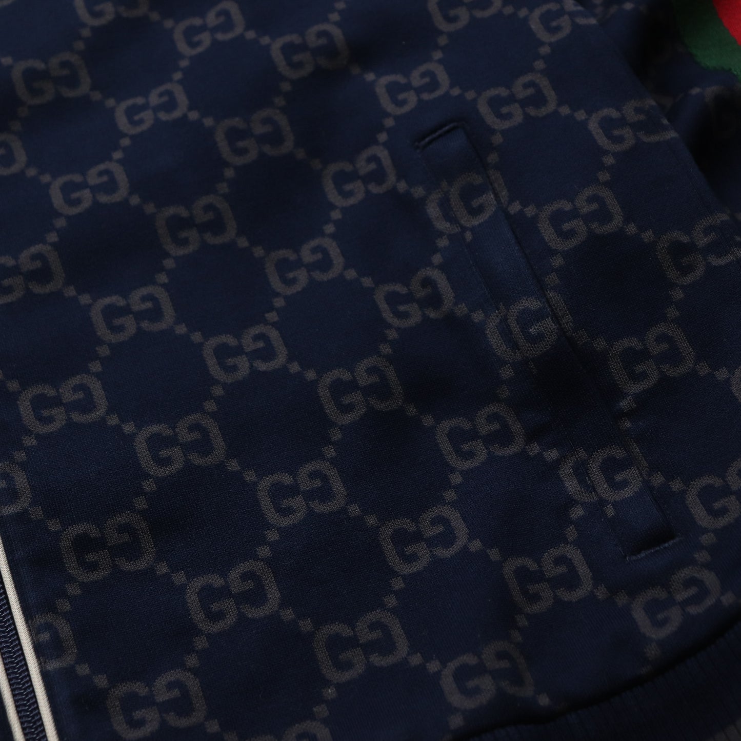 Gucci GG Monogram Cotton Jersey Track Jacket - L