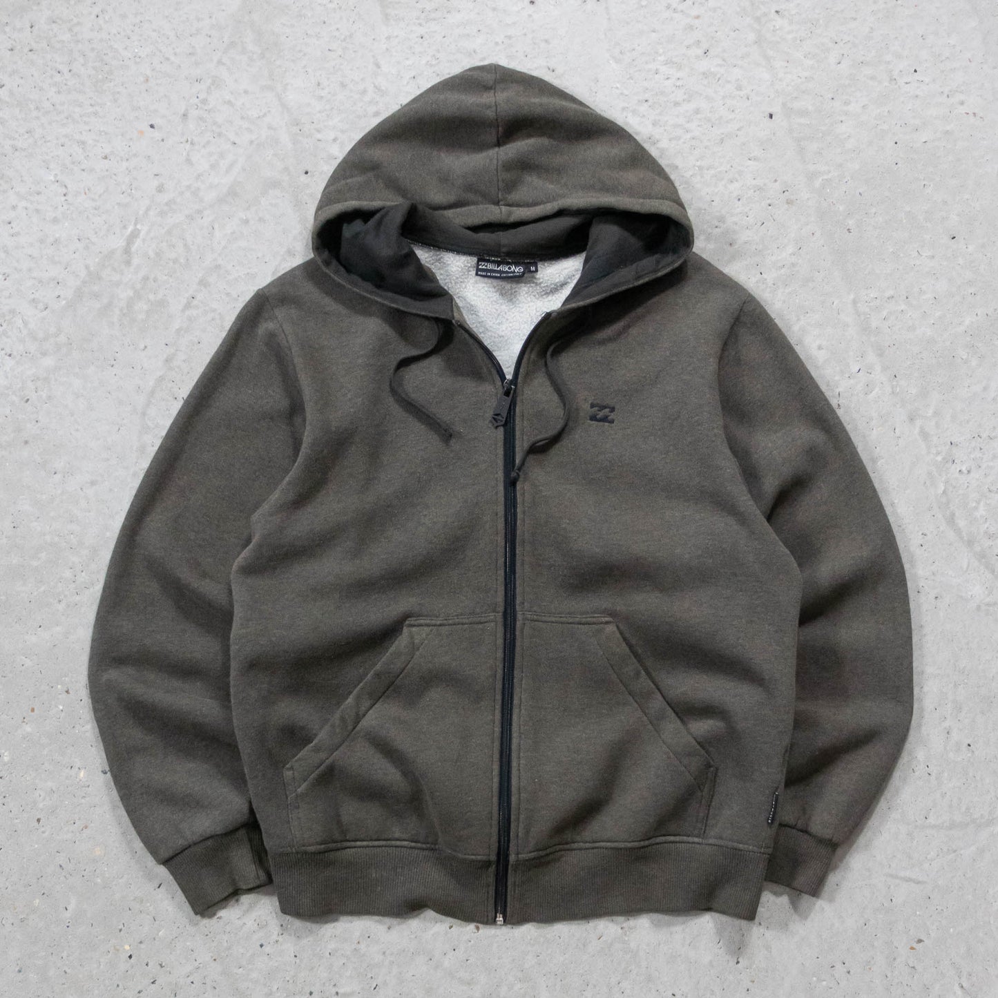 Billabong Embroidered Logo Zip-Up Hoodie - 2000s (M)