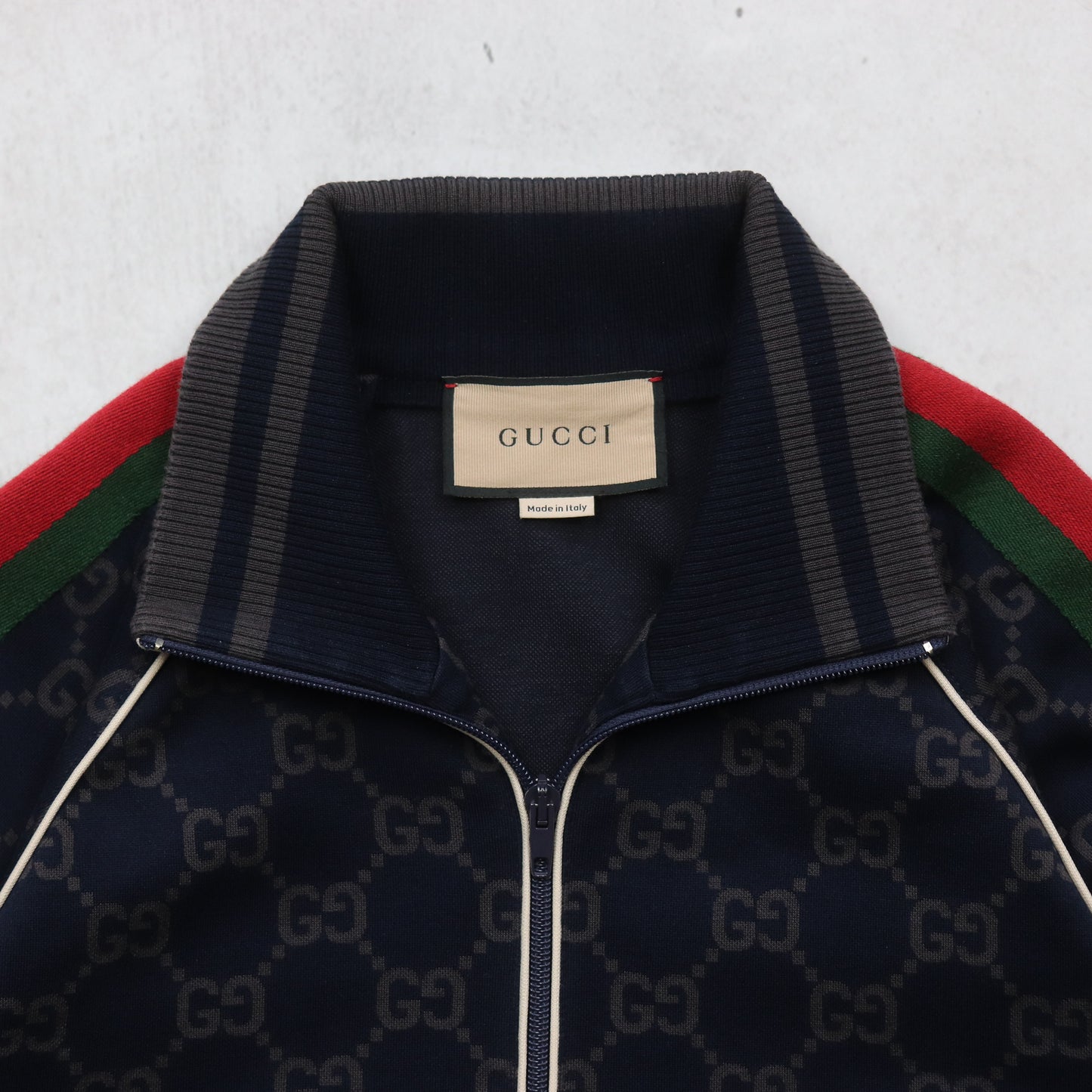 Gucci GG Monogram Cotton Jersey Track Jacket - L