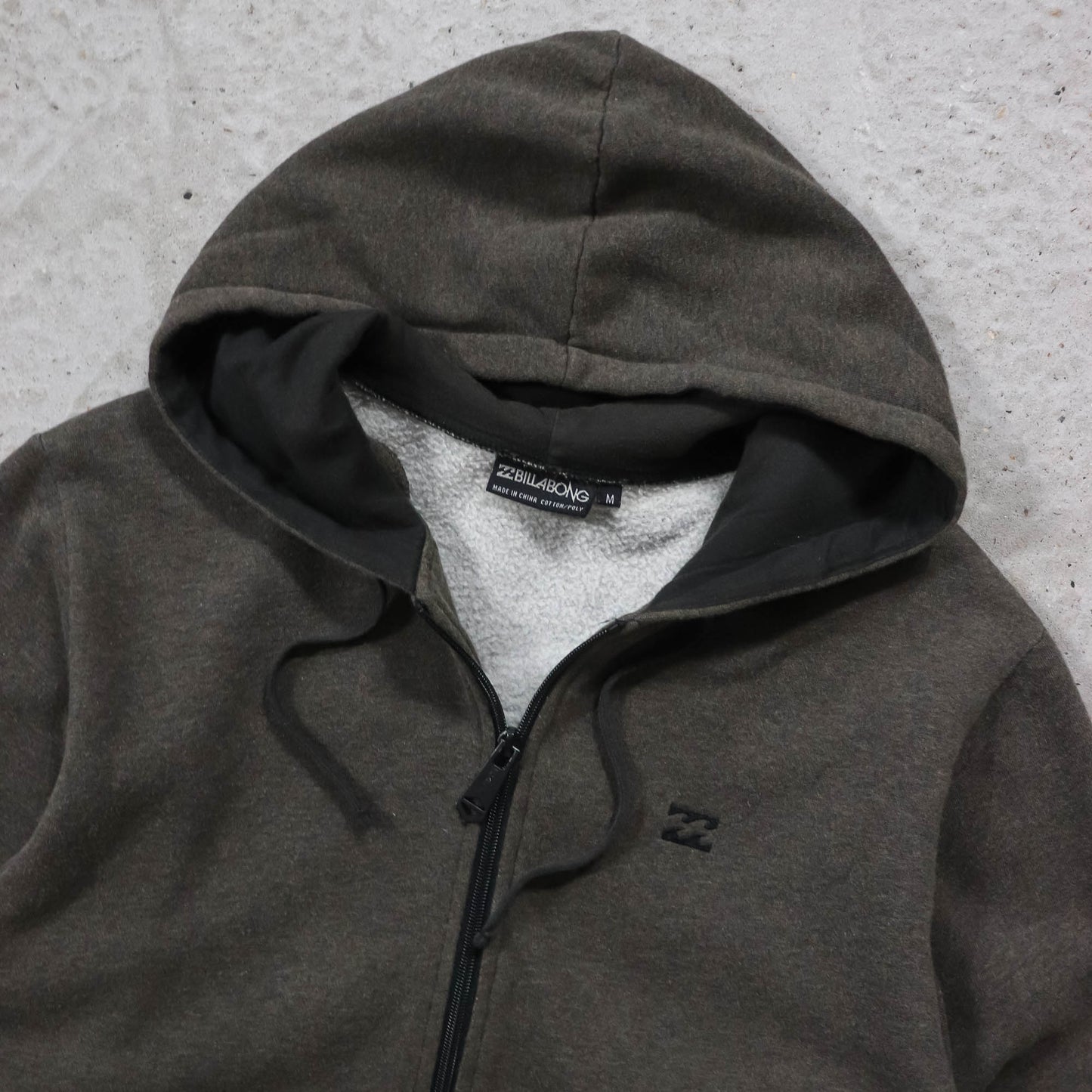 Billabong Embroidered Logo Zip-Up Hoodie - 2000s (M)