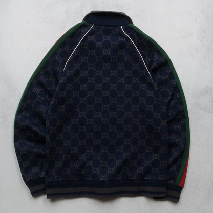 Gucci GG Monogram Cotton Jersey Track Jacket - L