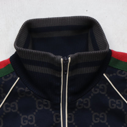 Gucci GG Monogram Cotton Jersey Track Jacket - L