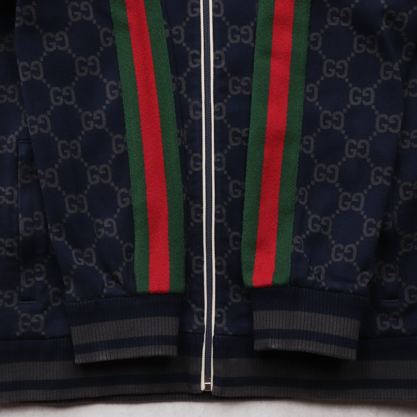 Gucci GG Monogram Cotton Jersey Track Jacket - L