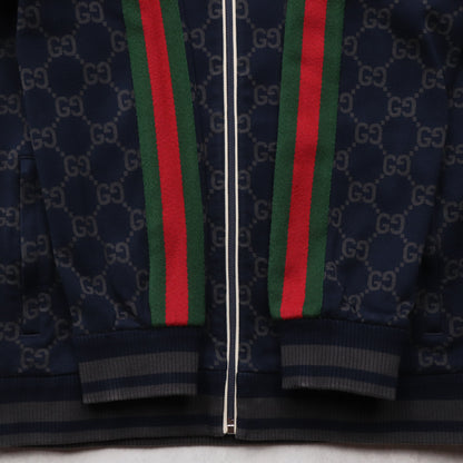 Gucci GG Monogram Cotton Jersey Track Jacket - L