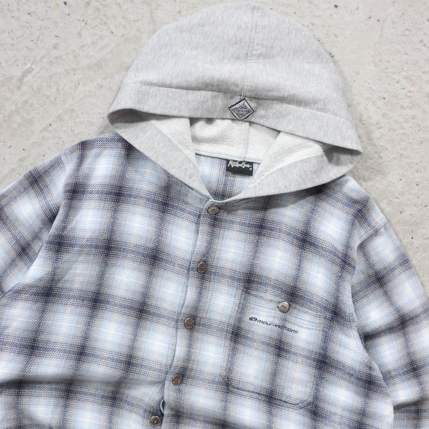 Maui & Sons Hooded Flannel Shirt - 90s (L)