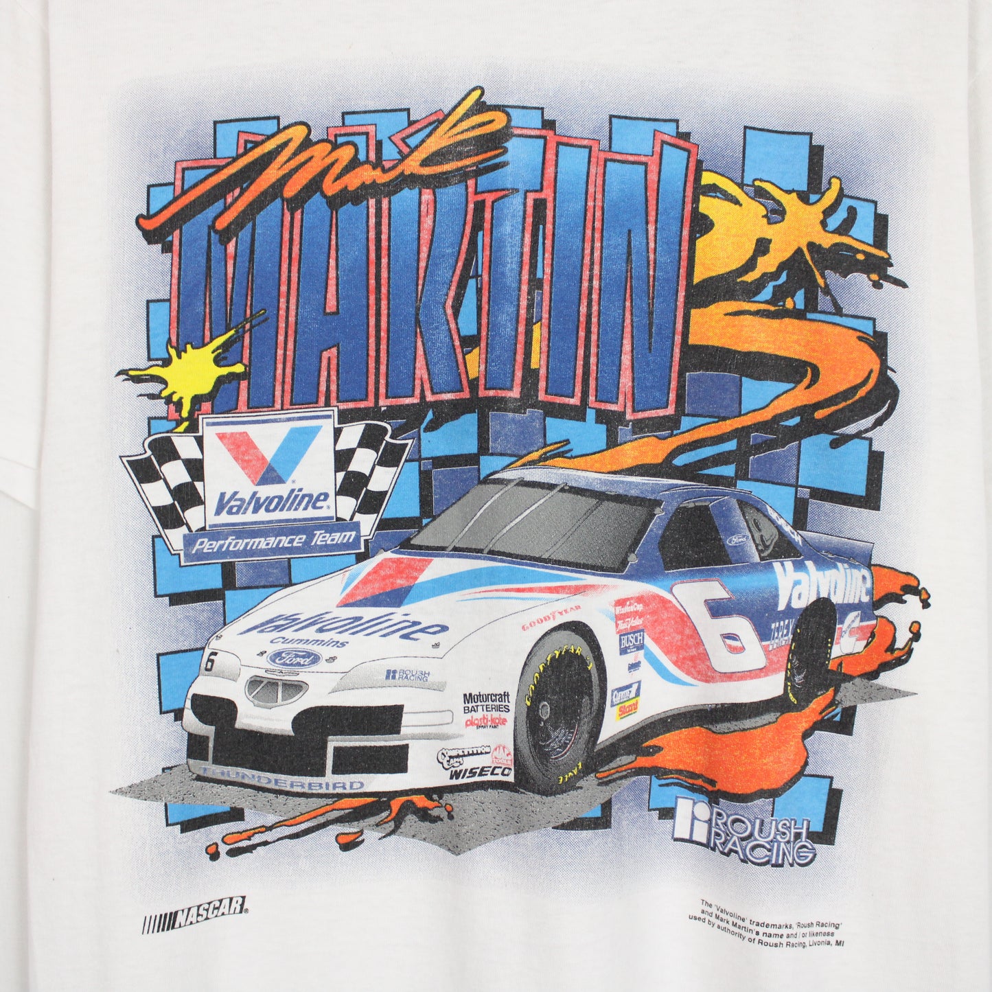 Vintage 1996 Mark Martin Valvoline NASCAR Tee - M