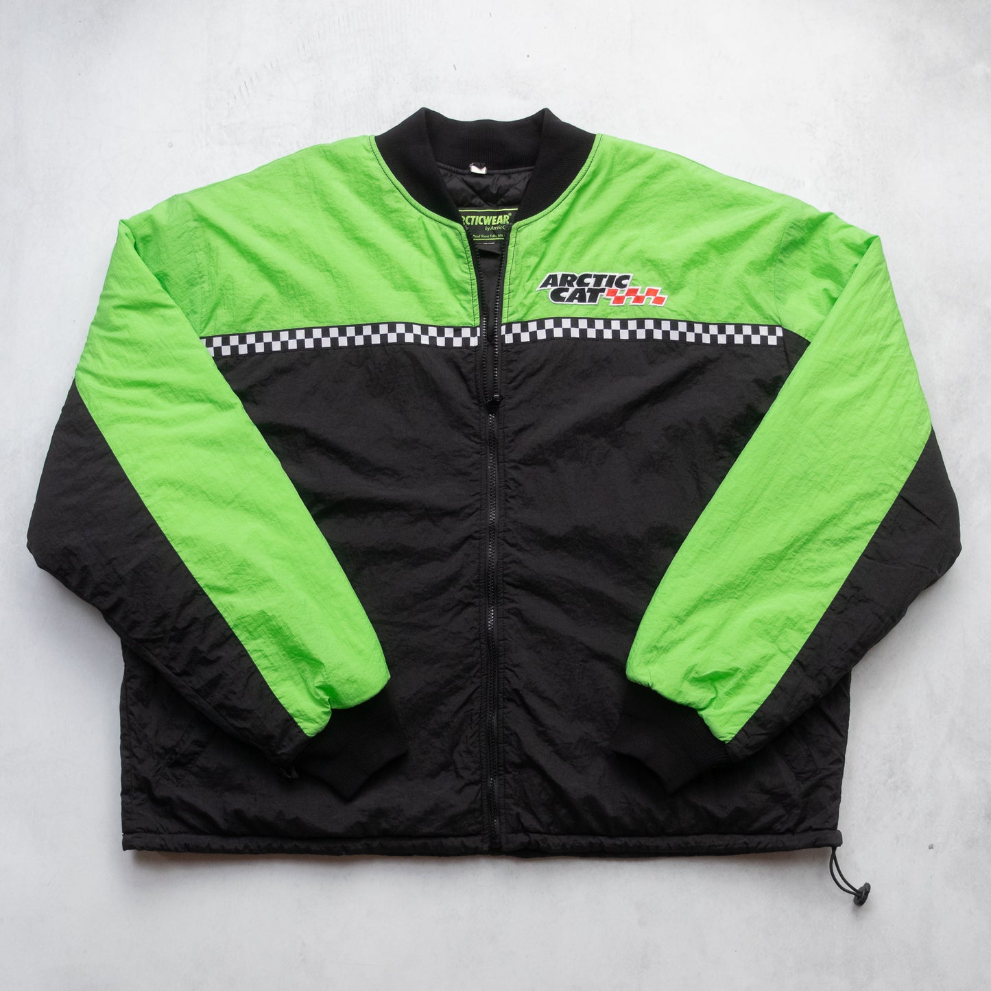 Vintage 90s Arctic Cat Snowmobile Racing Padded Jacket - XXL