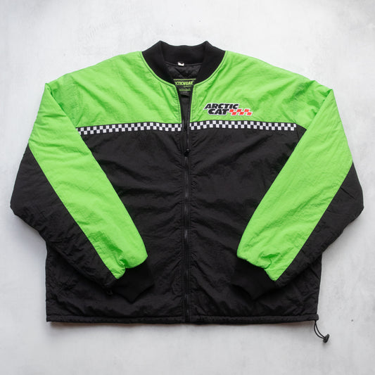 Vintage 90s Arctic Cat Snowmobile Racing Padded Jacket - XXL