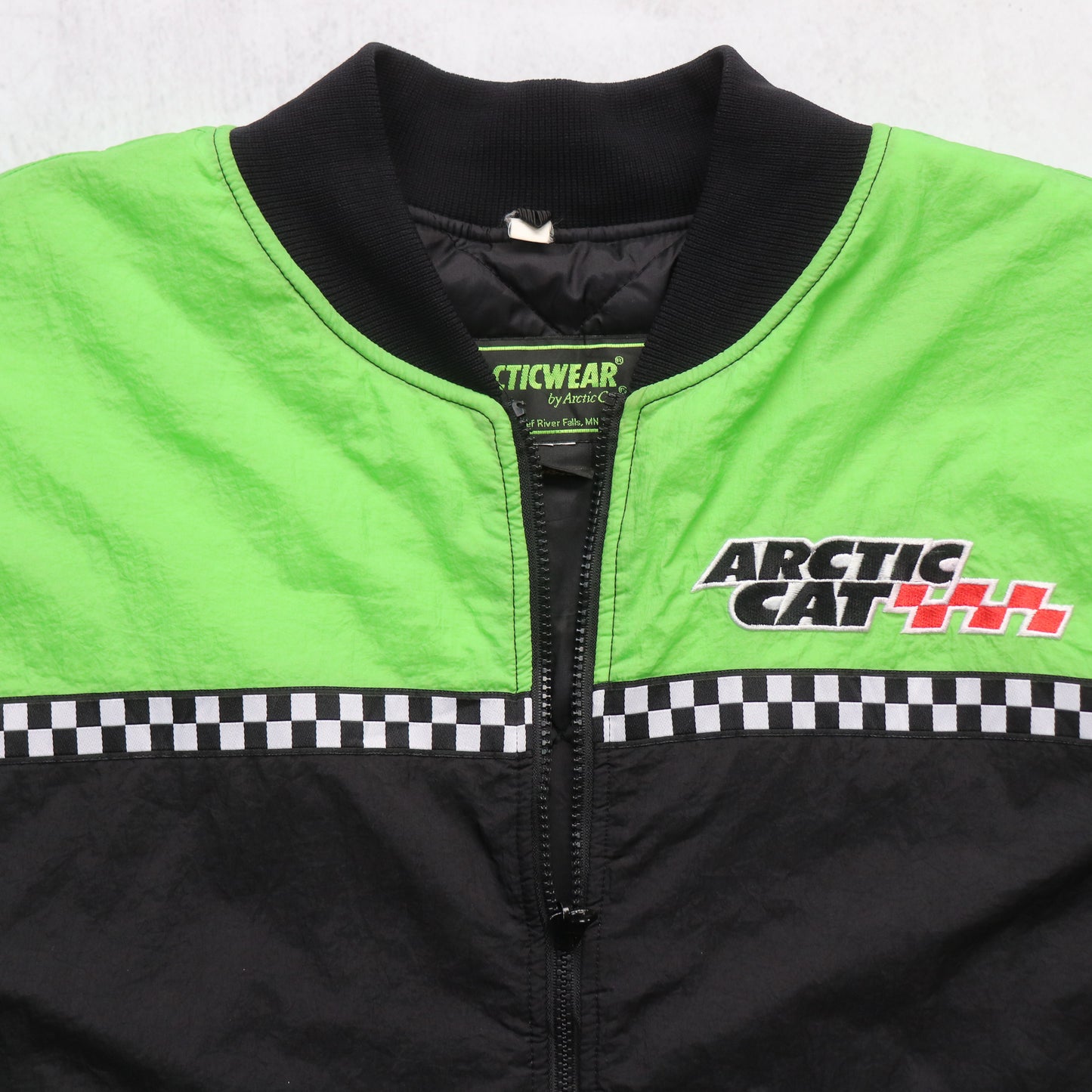Vintage 90s Arctic Cat Snowmobile Racing Padded Jacket - XXL