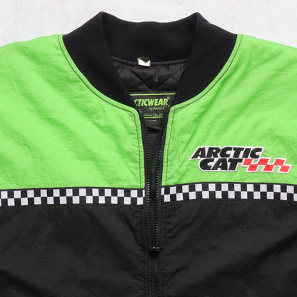 Vintage 90s Arctic Cat Snowmobile Racing Padded Jacket - XXL