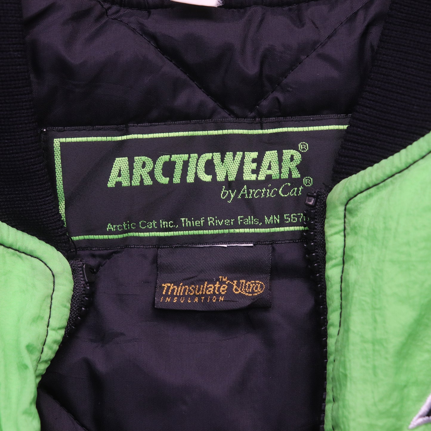 Vintage 90s Arctic Cat Snowmobile Racing Padded Jacket - XXL