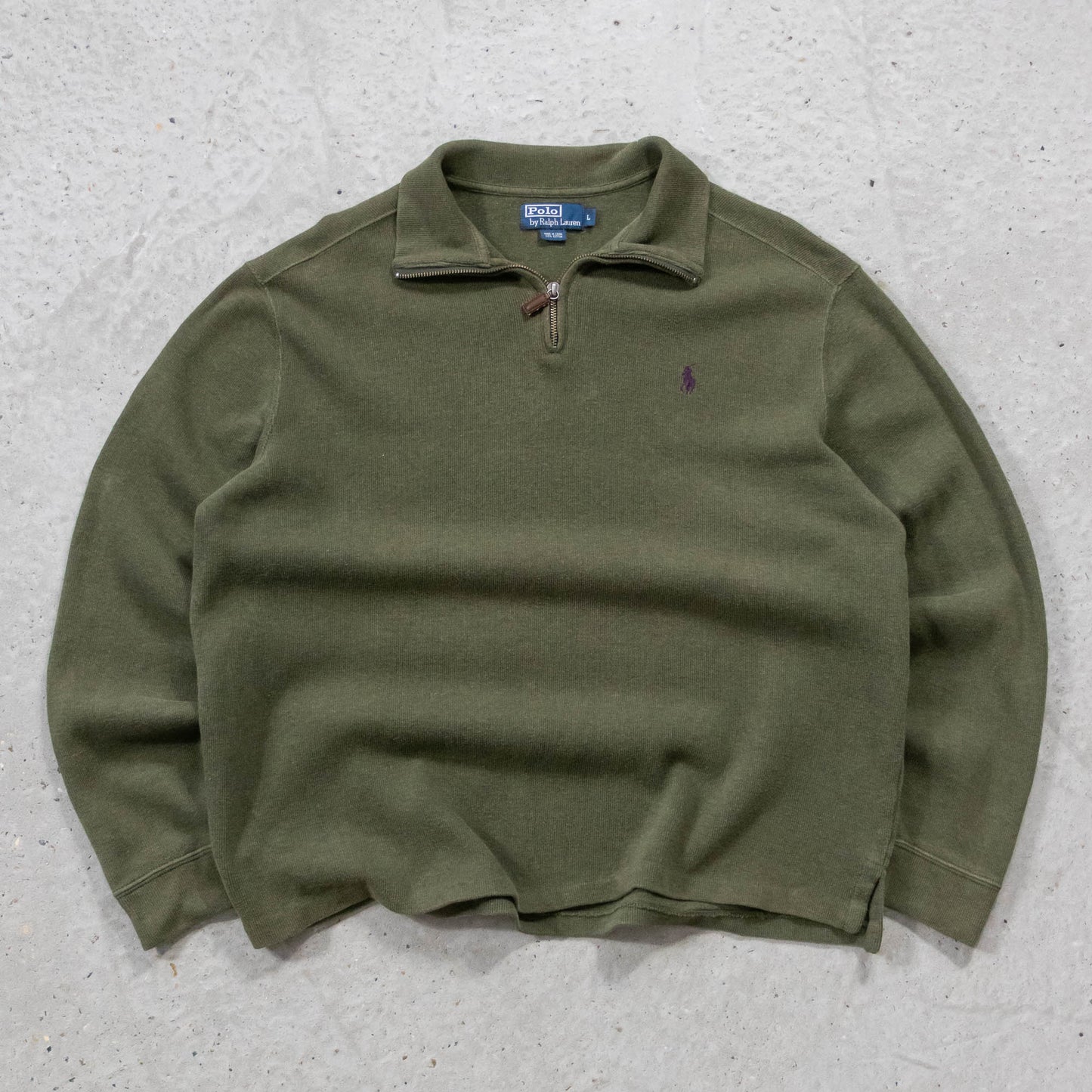 Polo Ralph Lauren 1/4 Zip Knit Sweater - 2000s (L)
