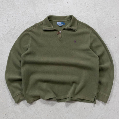 Polo Ralph Lauren 1/4 Zip Knit Sweater - 2000s (L)