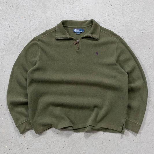 Polo Ralph Lauren 1/4 Zip Knit Sweater - 2000s (L)