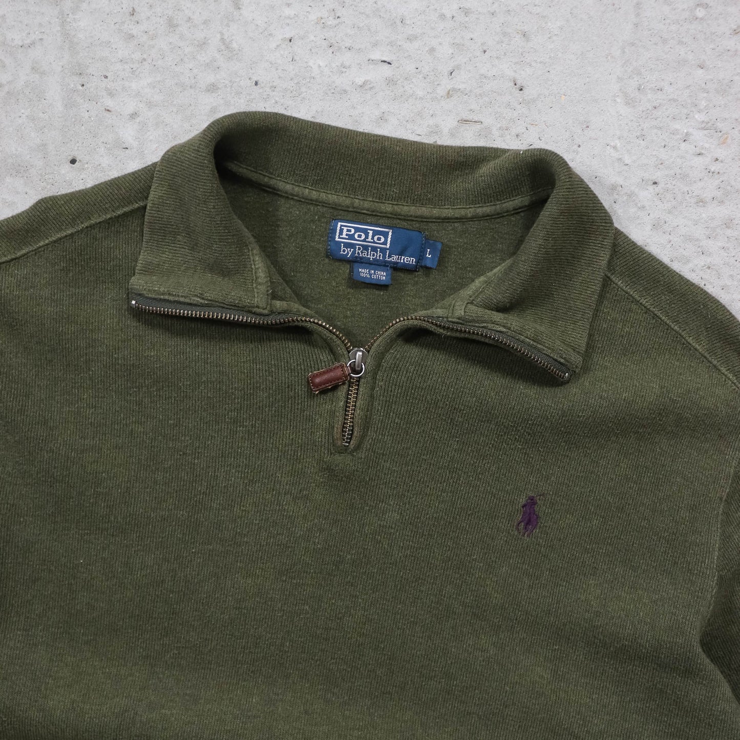 Polo Ralph Lauren 1/4 Zip Knit Sweater - 2000s (L)