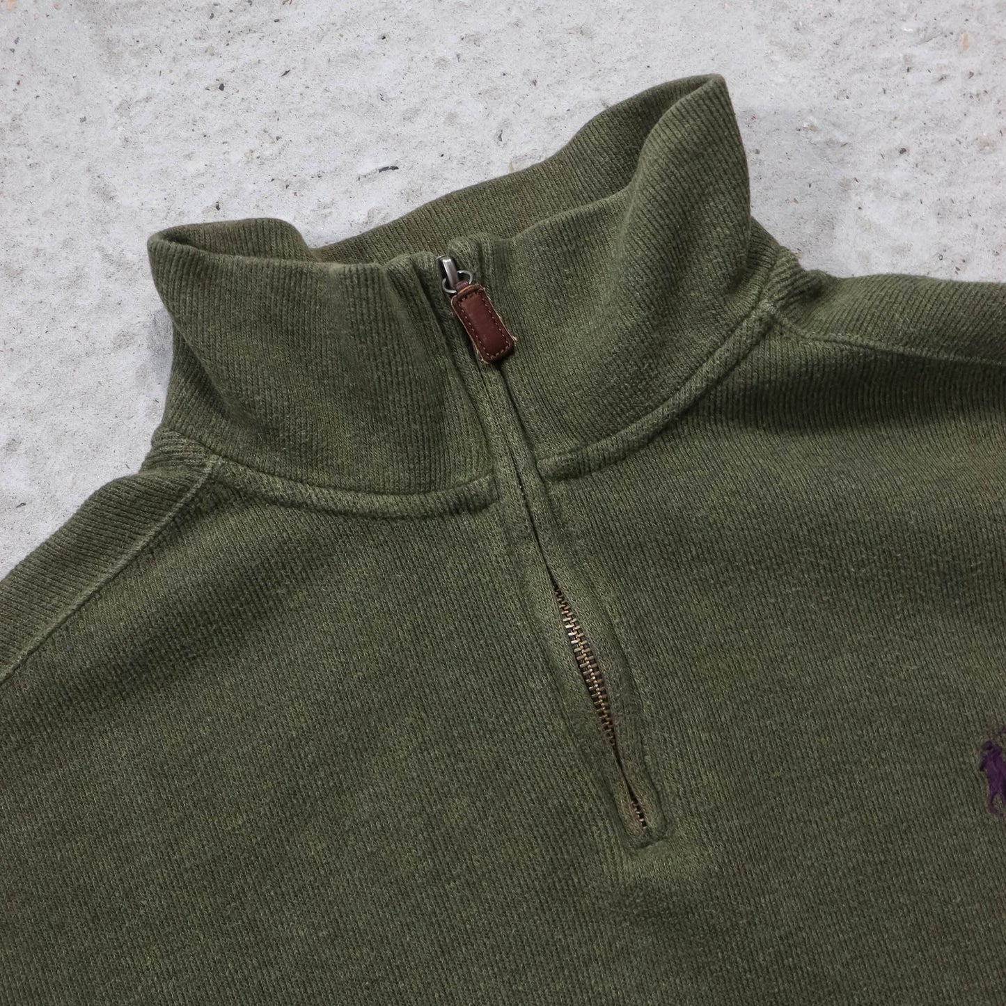Polo Ralph Lauren 1/4 Zip Knit Sweater - 2000s (L)