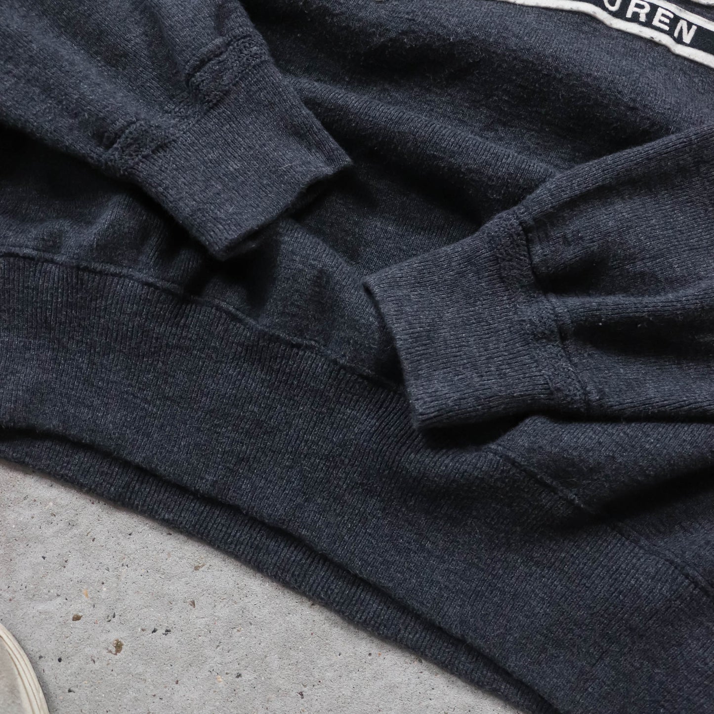 Polo Ralph Lauren Script Logo 1/4 Zip Knit Sweater - 2000s (XXL)