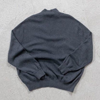 Polo Ralph Lauren Script Logo 1/4 Zip Knit Sweater - 2000s (XXL)