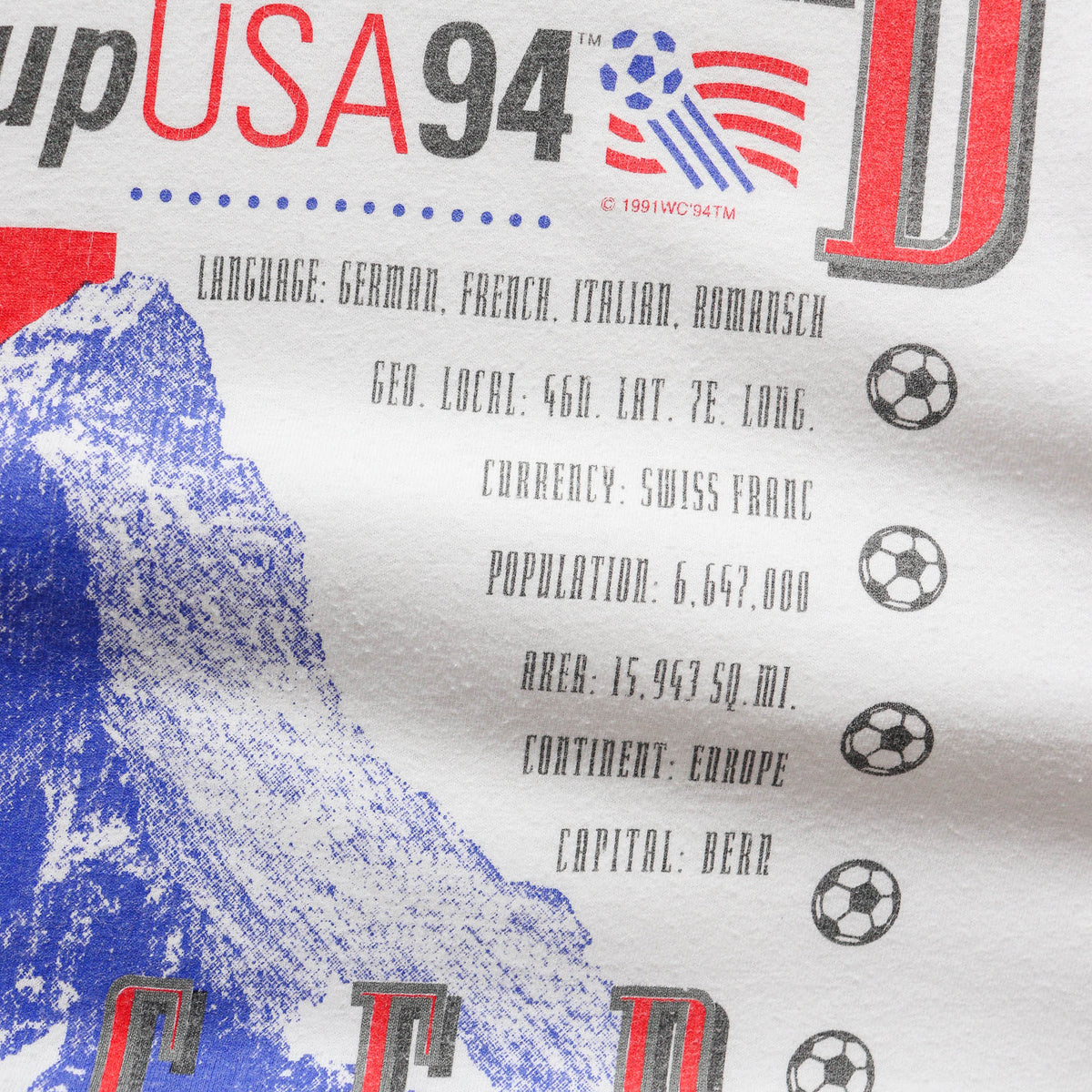Switzerland FIFA World Cup USA Tee – 1994 (XL)