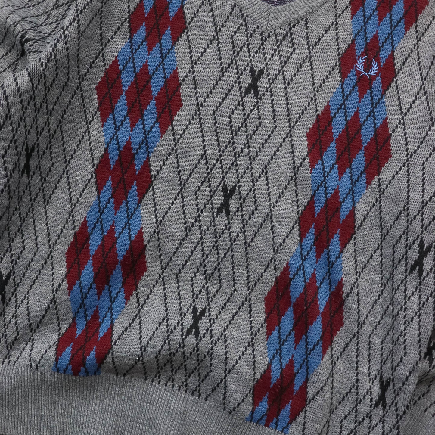 Fred Perry x Comme des Garcons Argyle Knit Sweater - (L)