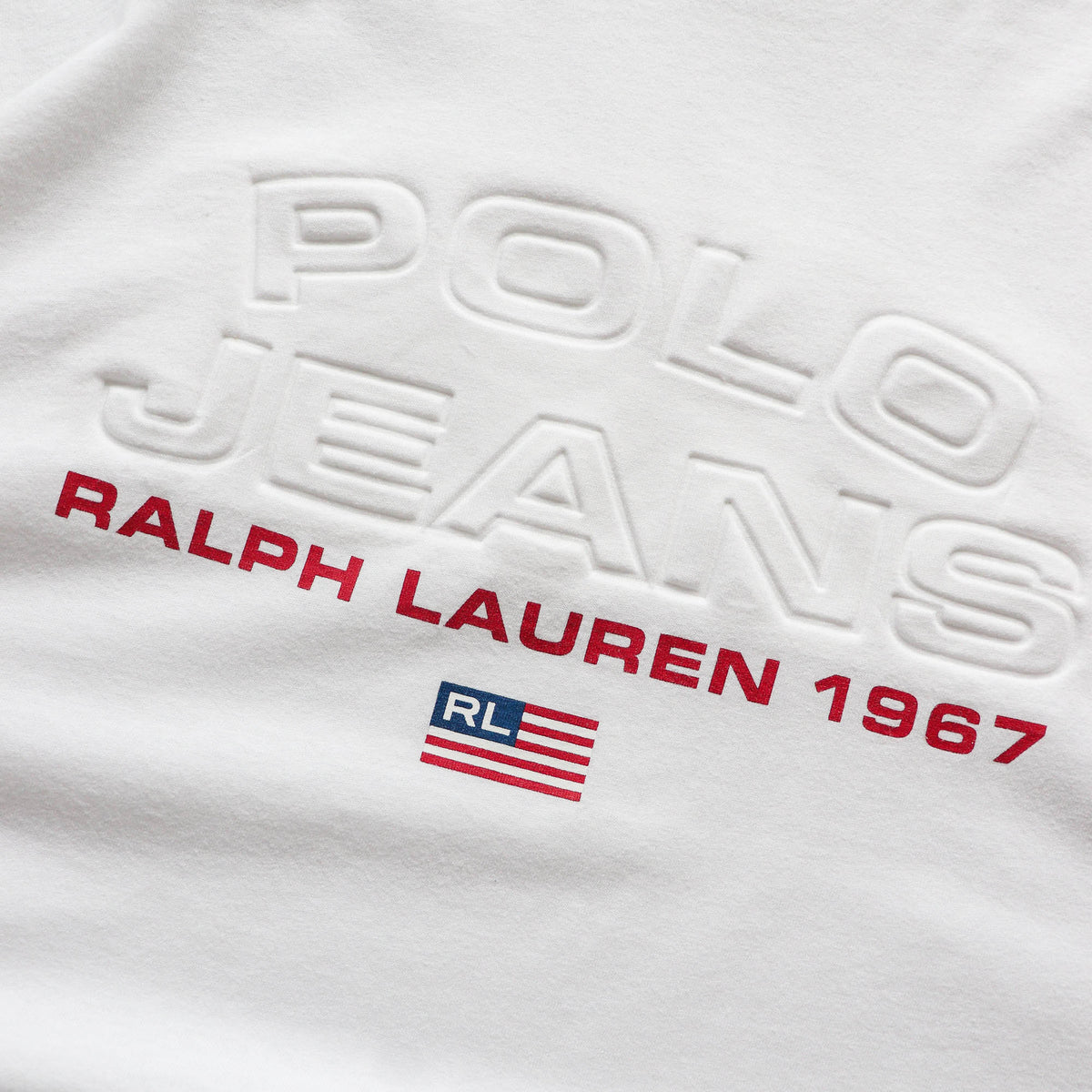 Polo Jeans Ralph Lauren Embossed Logo Tee – 90s (XL)