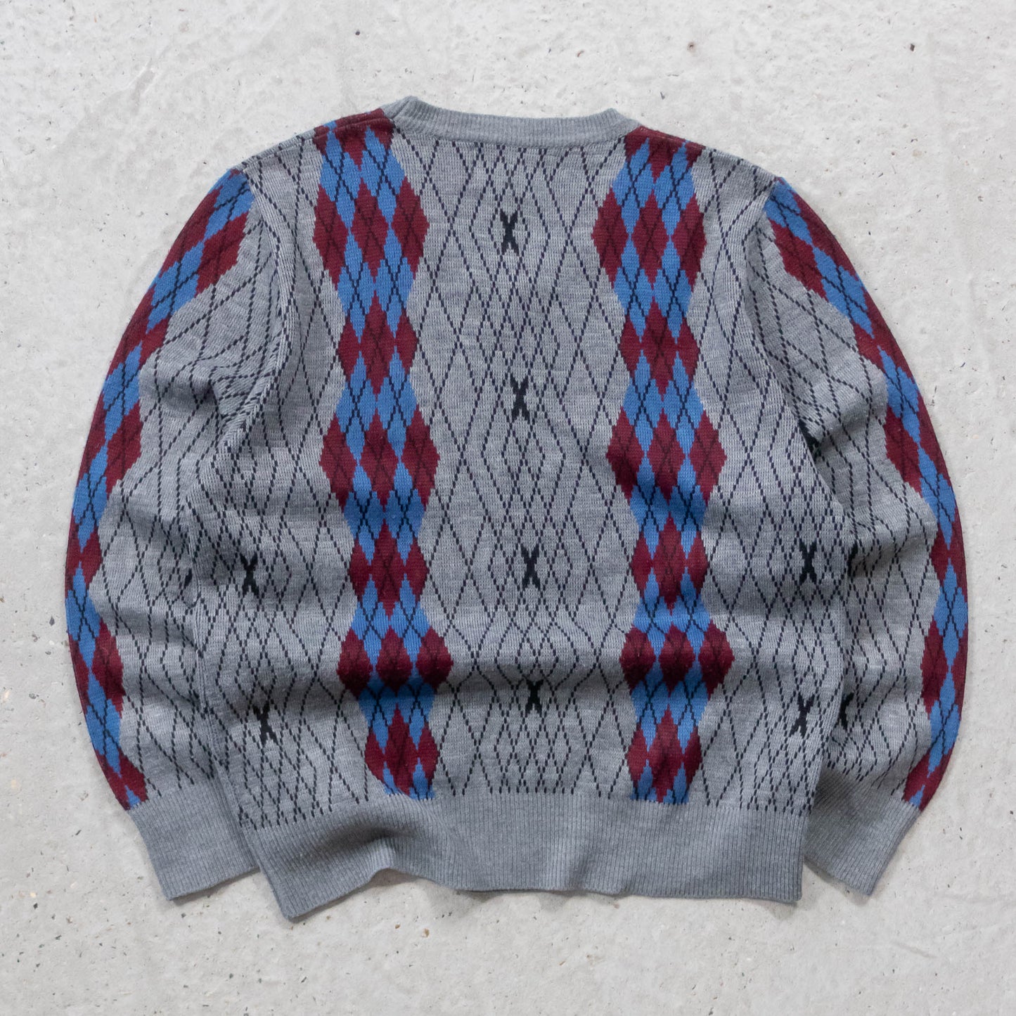 Fred Perry x Comme des Garcons Argyle Knit Sweater - (L)