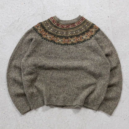 Polo Ralph Lauren Fair Isles Hand Knit Wool Sweater - 90s (XL)
