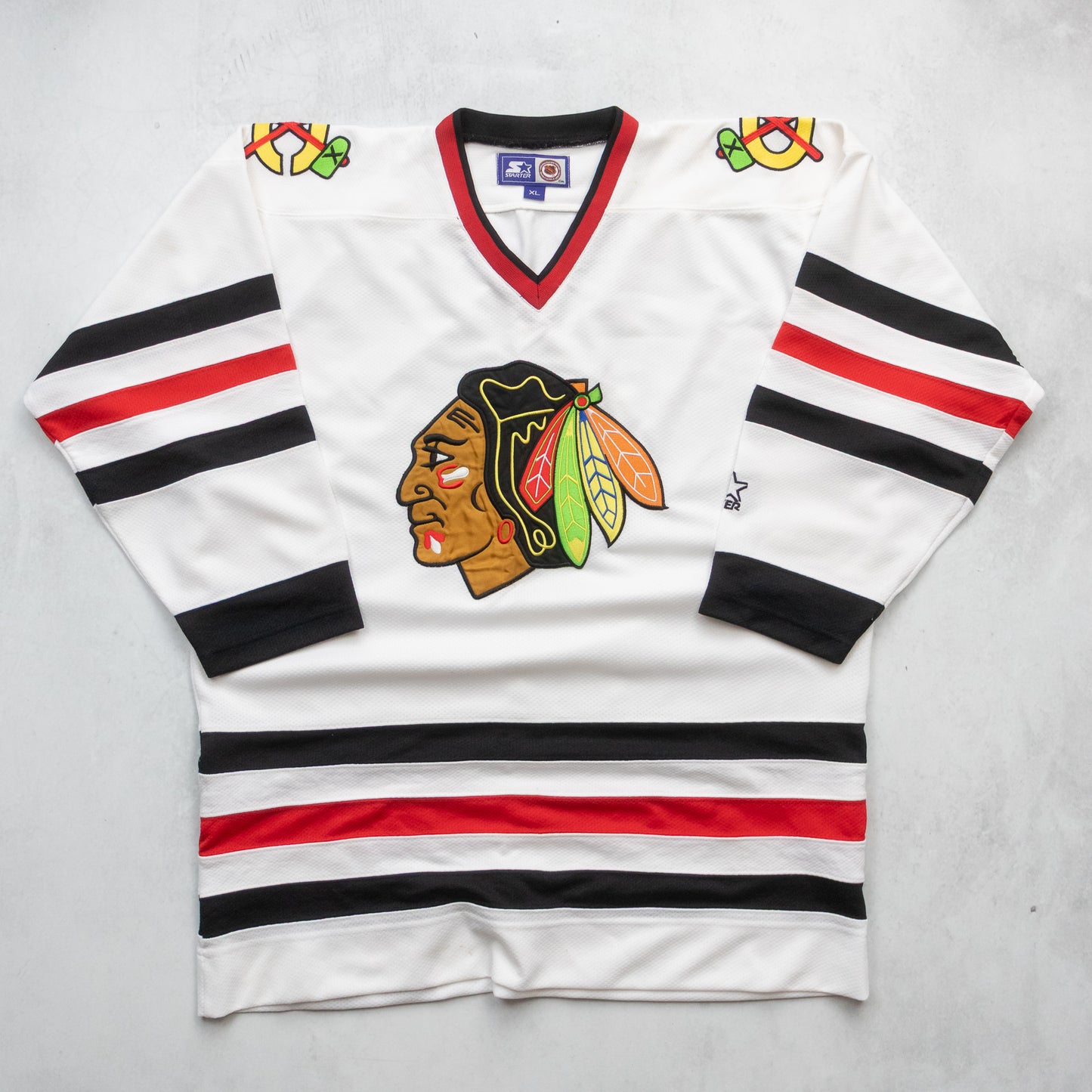 Vintage 90s Chicago Blackhawks NHL Starter Jersey - XL