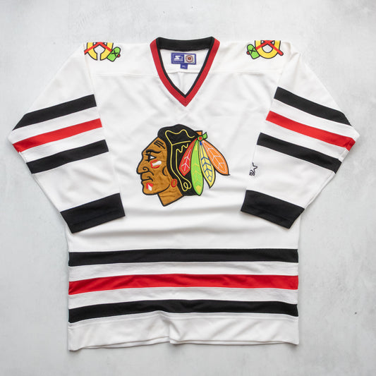 Vintage 90s Chicago Blackhawks NHL Starter Jersey - XL