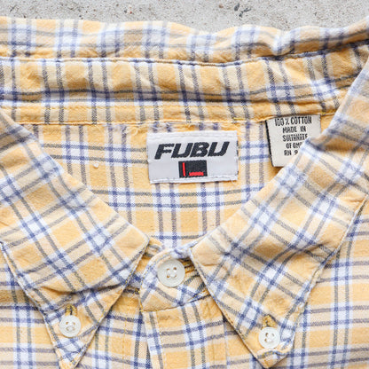 FUBU Plaid Button Up Short Sleeve Shirt – 2000s (XL)