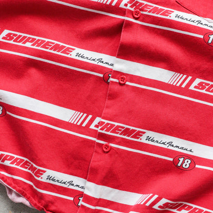 Supreme Striped Racing Work Shirt - FW18 (M)