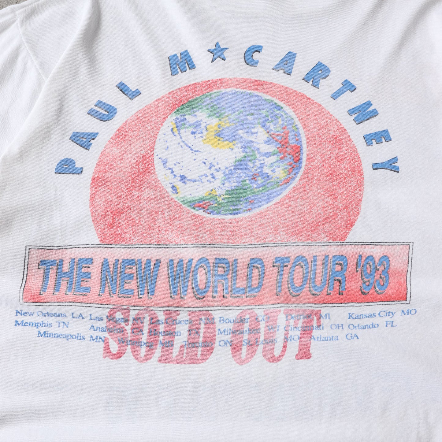Vintage 1993 Paul McCartney New World Tour Tee - XL