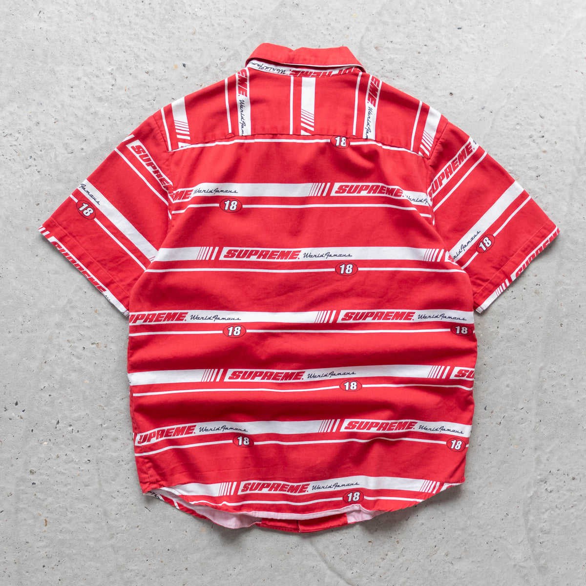 Supreme Striped Racing Work Shirt - FW18 (M)