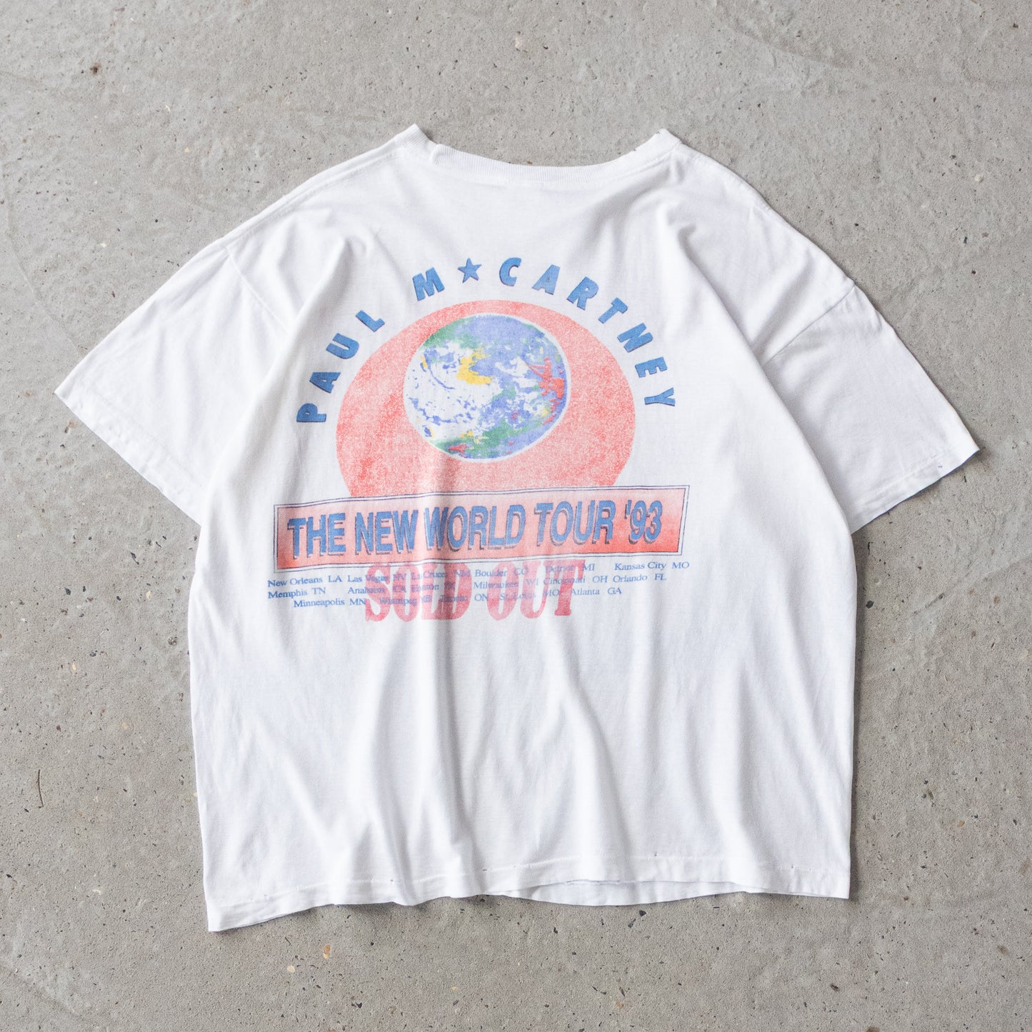 Vintage 1993 Paul McCartney New World Tour Tee - XL