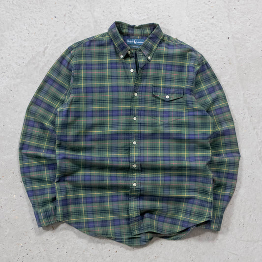 Polo Ralph Lauren Plaid Button Up Shirt - 90s (L)