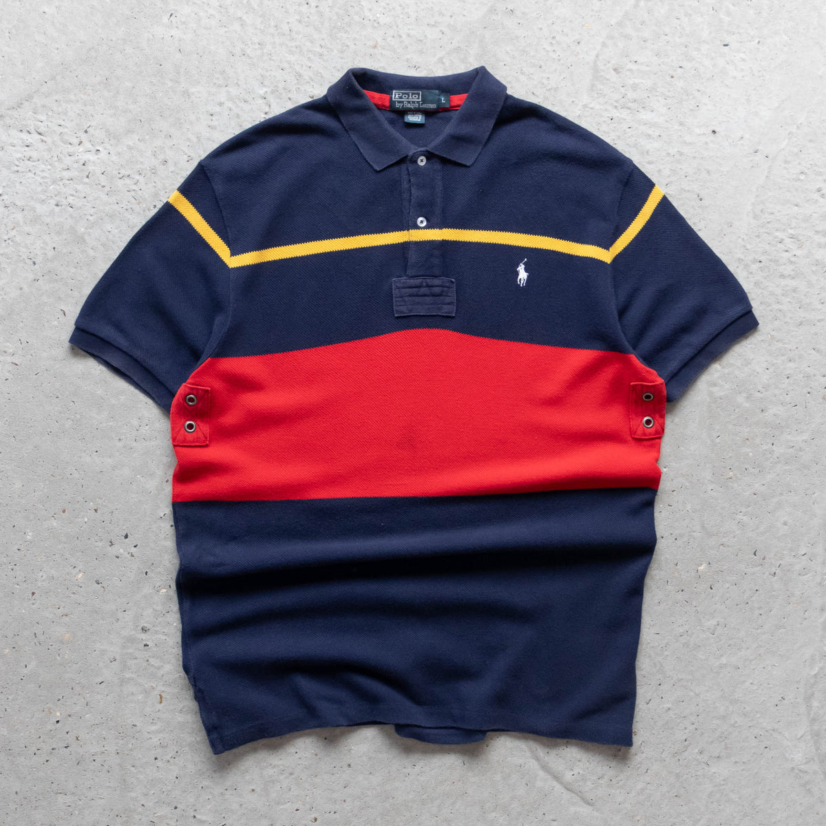 Polo Ralph Lauren Colour Block Rugby Shirt – 2000s (L)