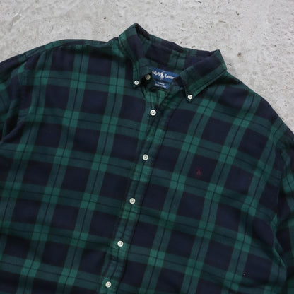 Polo Ralph Lauren Flannel Button Up Shirt - 90s (XL)